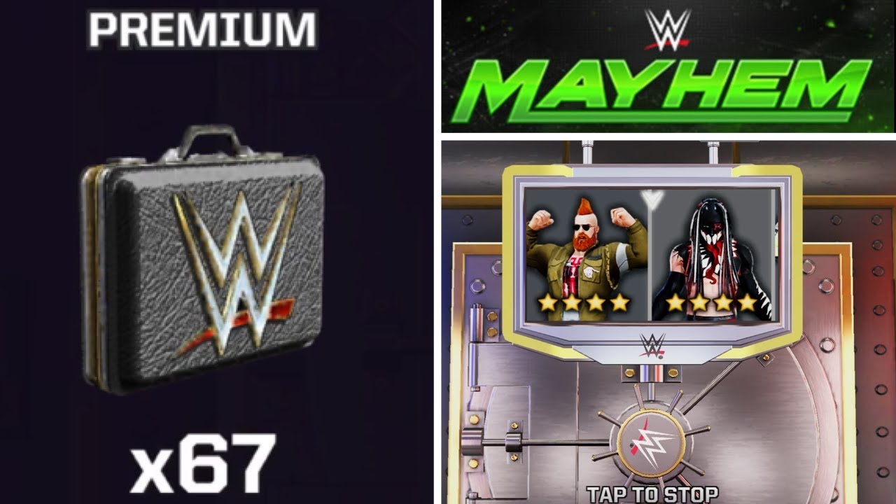 WWE Mayhem - Huge 67x Premium Loot Case Openings
