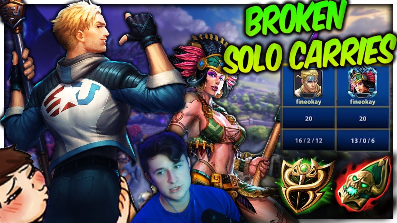 BACK TO BACK UNSTOPPABLE  SOLO CARRIES! - RANKED CU CHULAINN & AWILIX