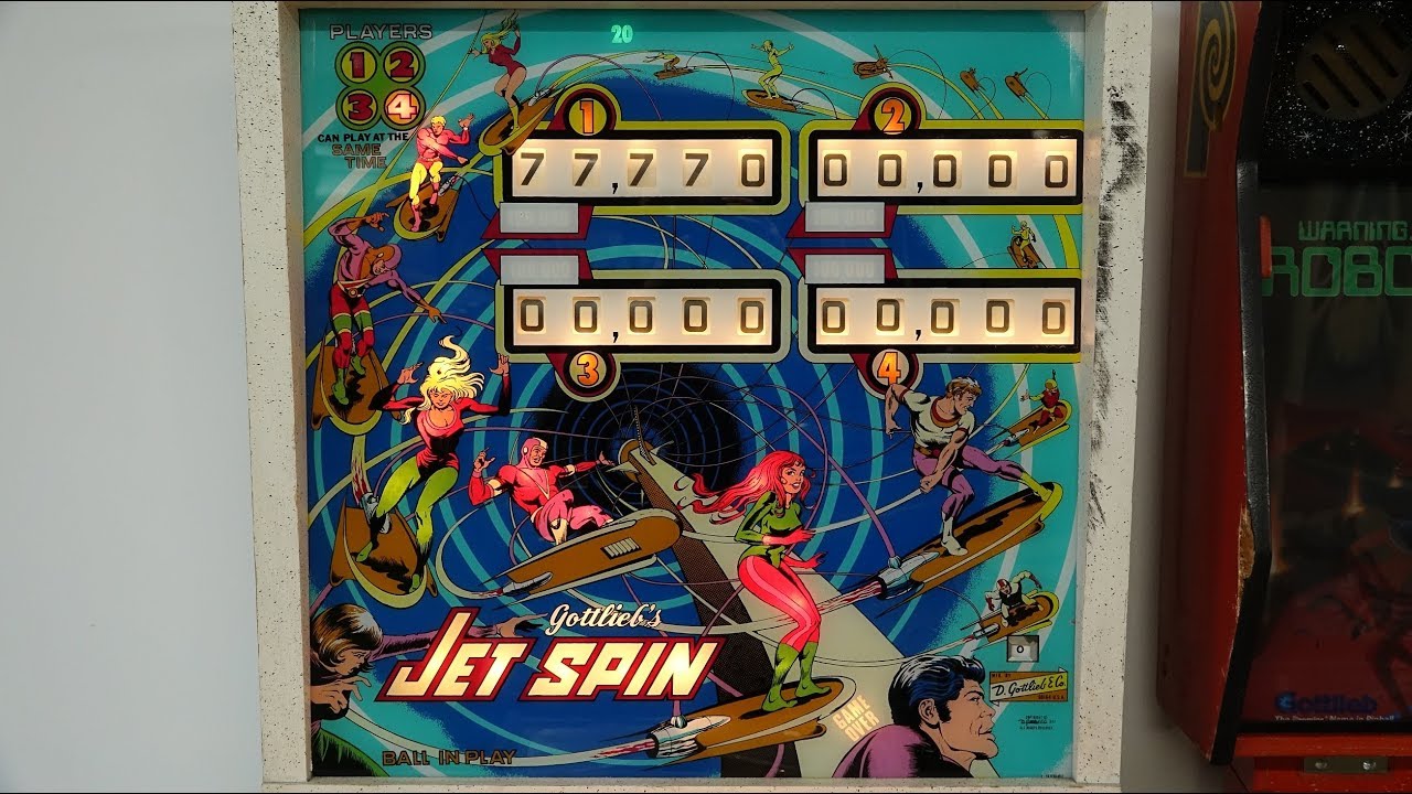 Jet Spin (Gottlieb, 1977) Flipper Pinball