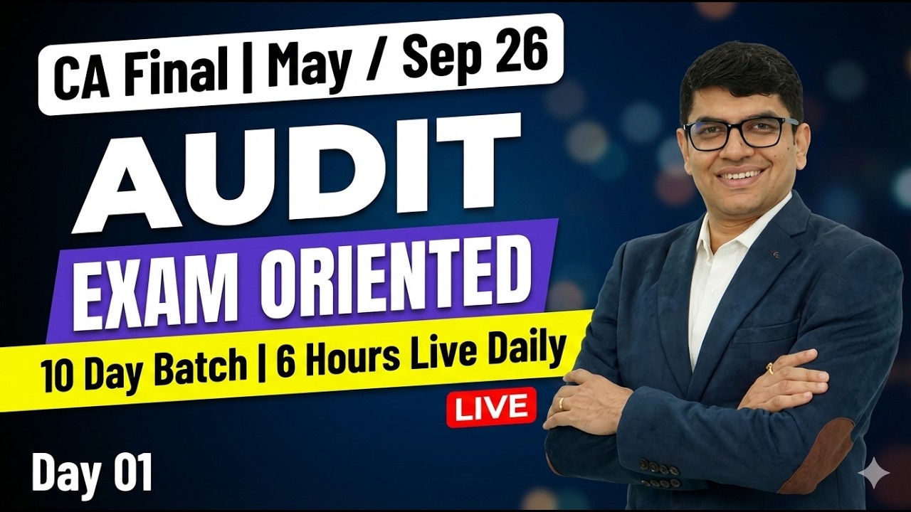Day 01 | 10 Day Exam Oriented Batch | CA Final Audit | CA Ravi Taori | Vsmart Academy