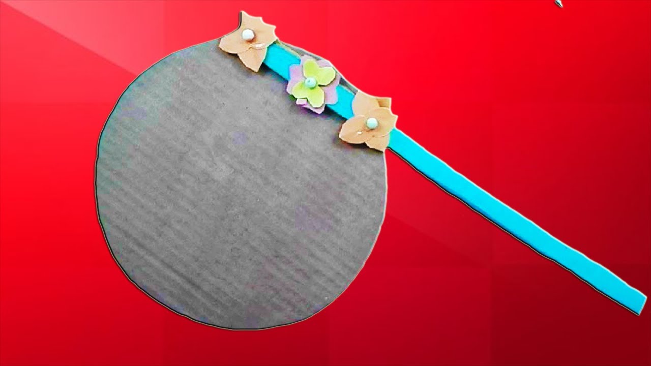DIY paper craft | How to make hand fan of waste paper-Mr.Paper Crafts