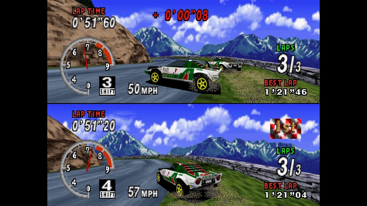Sega Rally Championship Plus NetLink Edition Sega Saturn 2 player VS