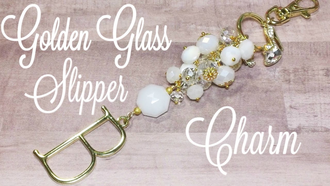Golden Glass Slipper Purse Charm!