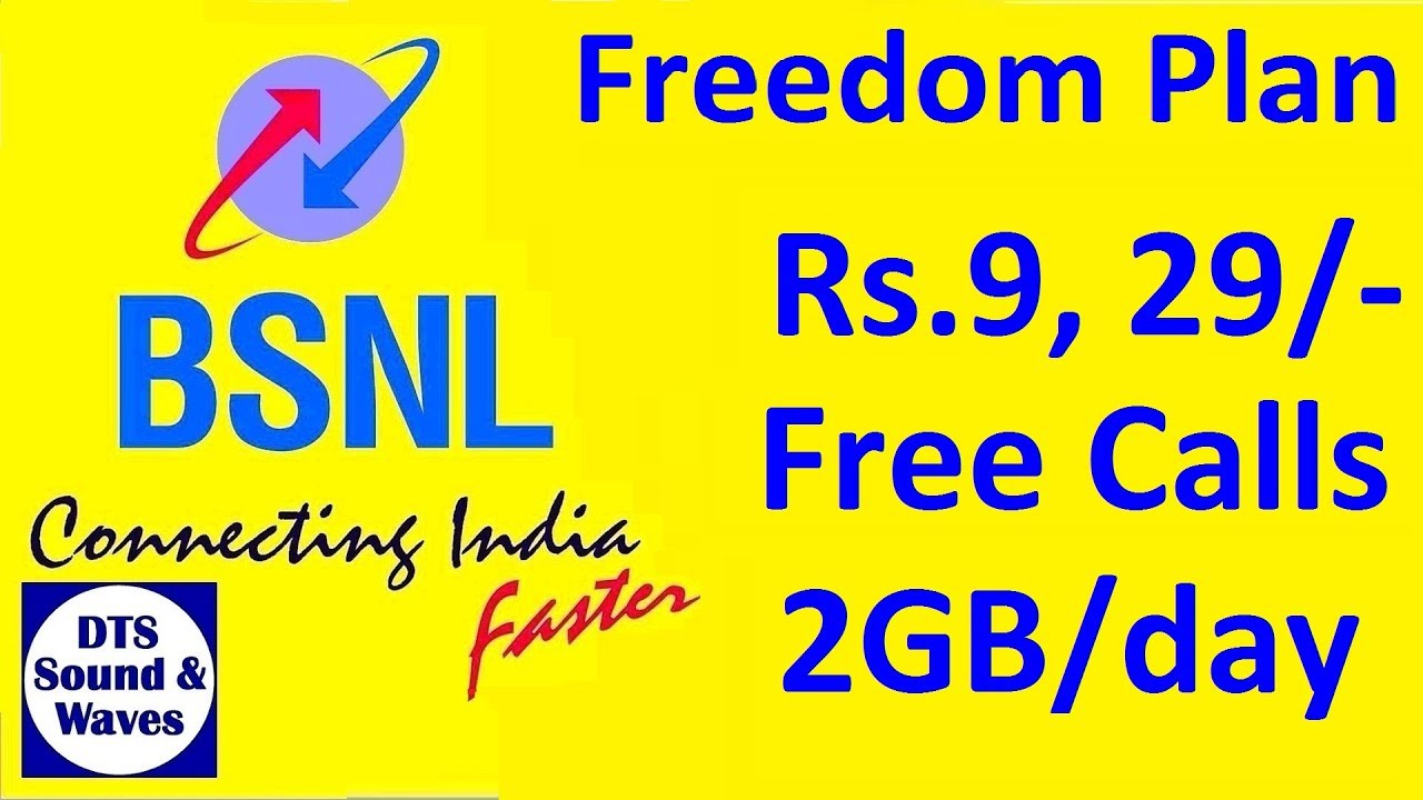 BSNL freedom Plan Rs.9 and 29/- (2018)