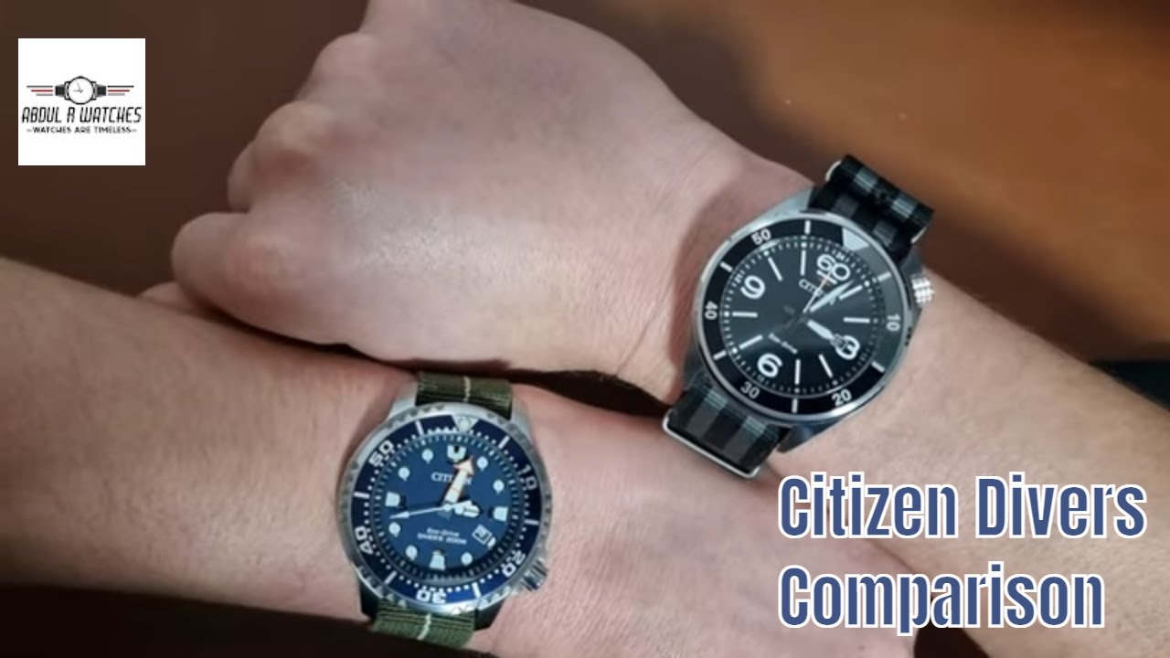 Citizen Comparison - Seaplane Diver Look VS Promaster ISO Diver