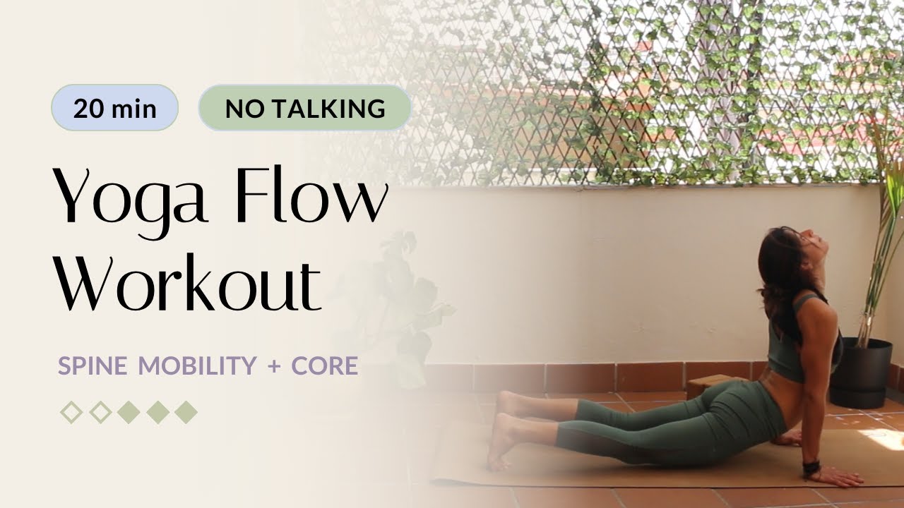 20 min Yoga Workout | No Talking | FUN Yoga Flow for Spine Mobility and Strength | Follow Along