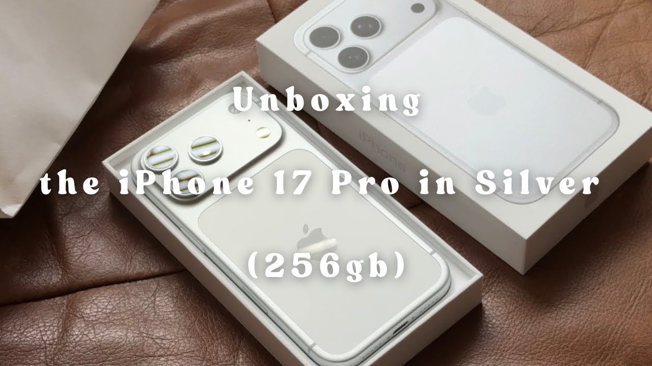 unboxing the iPhone 17 Pro in Silver (256gb) 🤍🫧