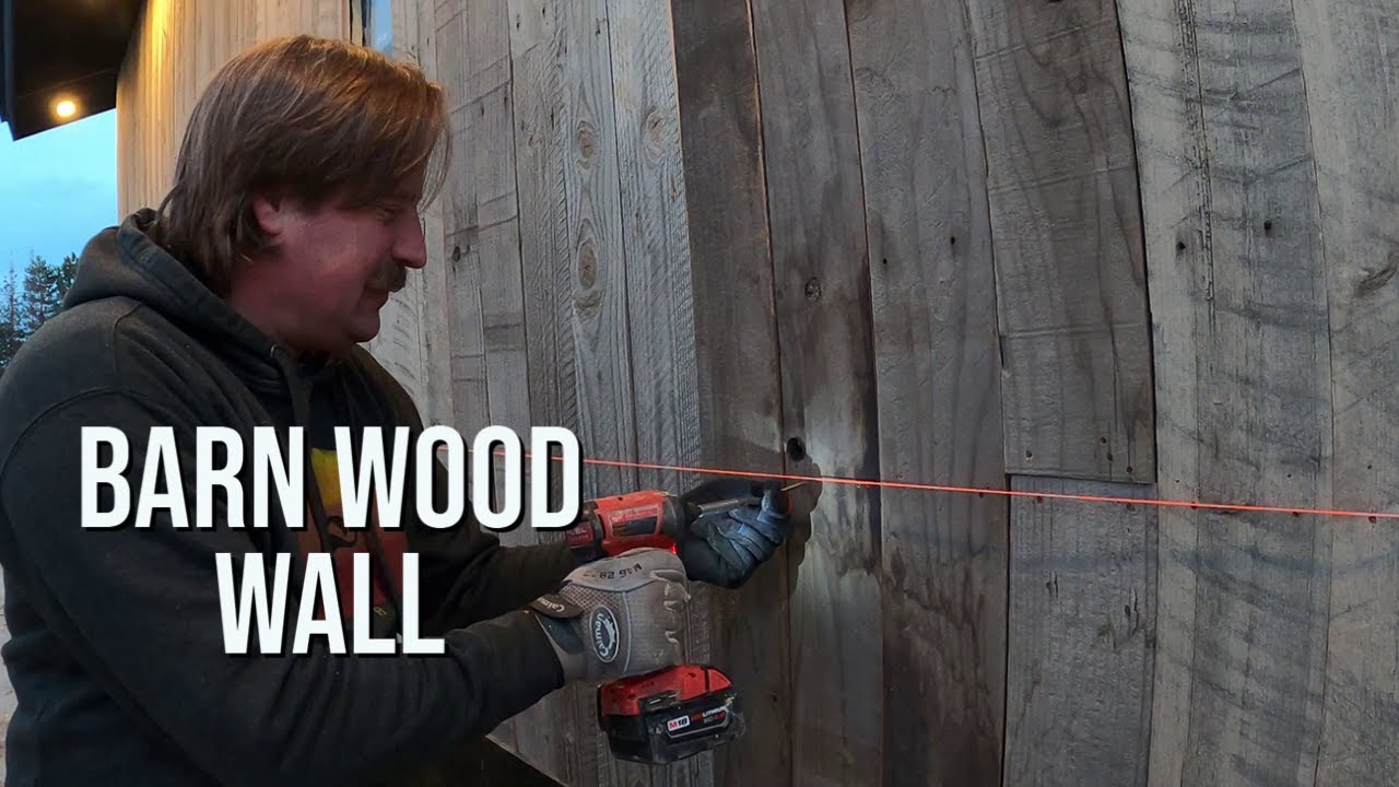 Reclaimed barn wood siding install #sheshed  DIY