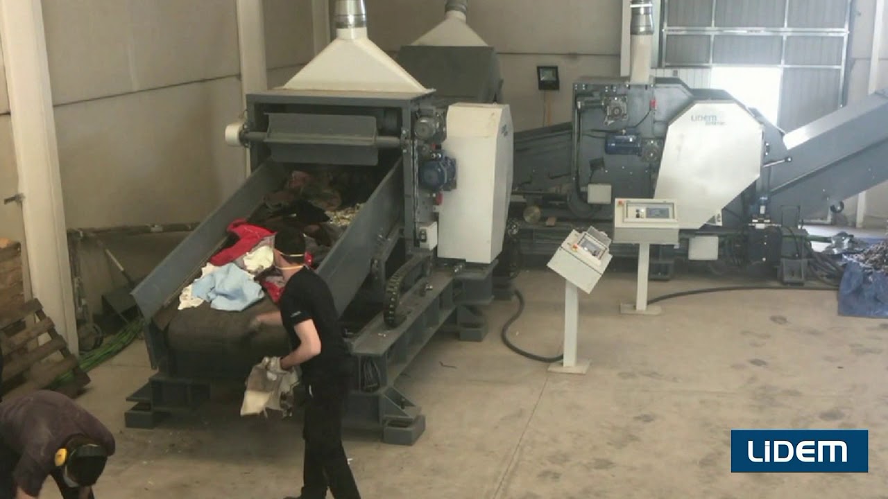 Cortadora de ropa y desperdicios textiles para el reciclado textil