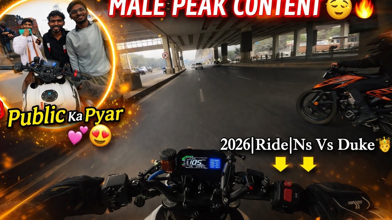 2026 First Hyper Ride Vlog | NS400 vs Duke 390 | Public Reaction 💕 