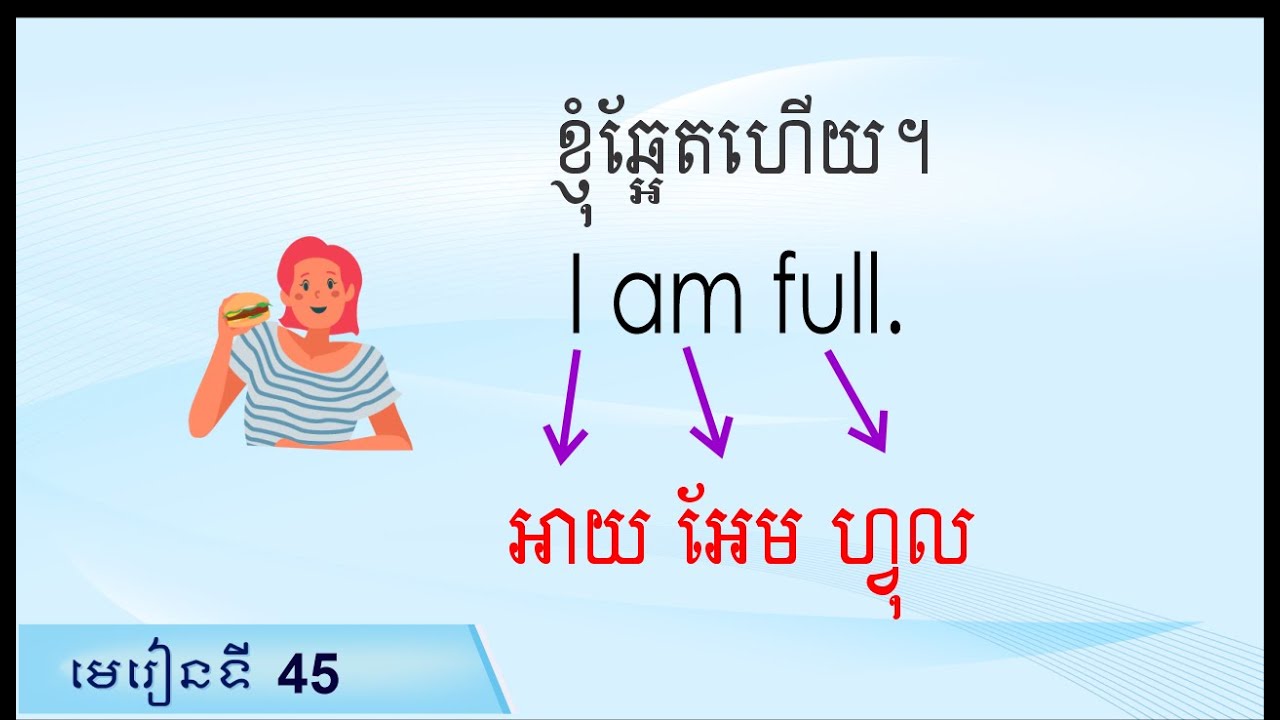 សន្ទនាអង់គ្លេស សម្រាប់កំរិតដំបូង I'm ful, Raksmey San