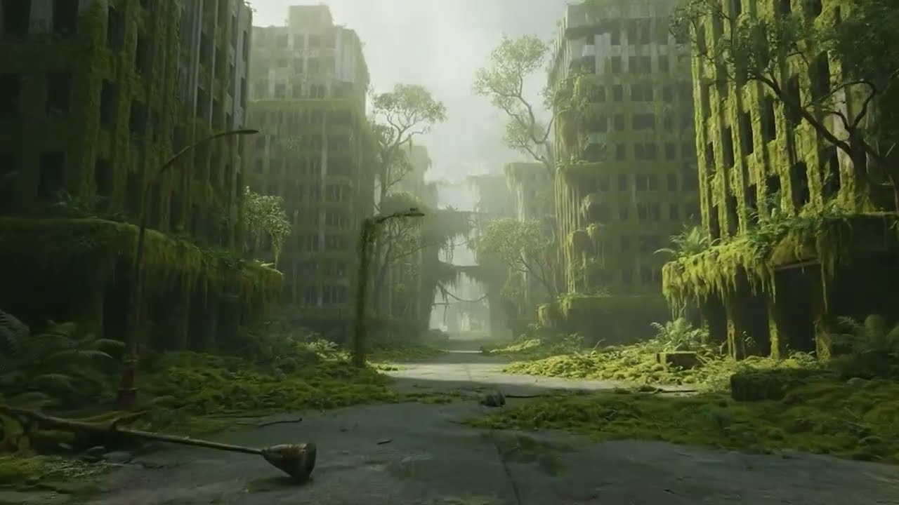 Green Ruined Megacity · Jungle Overgrowth Ambient Music · Nature Background
