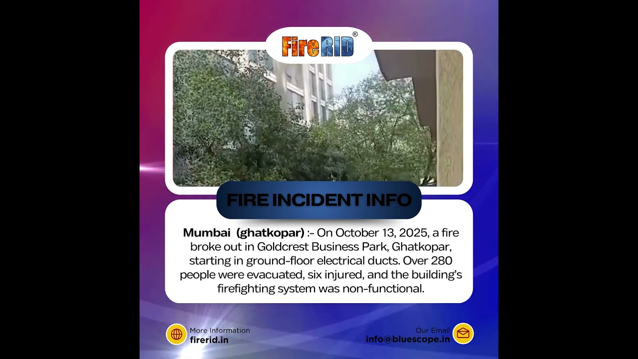 Major Fire at Goldcrest Business Park, Ghatkopar: 280 Evacuated