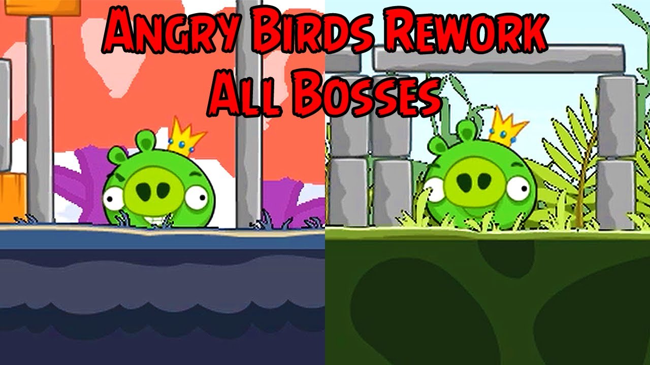 Angry Birds Rework - All bosses (Boss Fights) 1080P 60 FPS