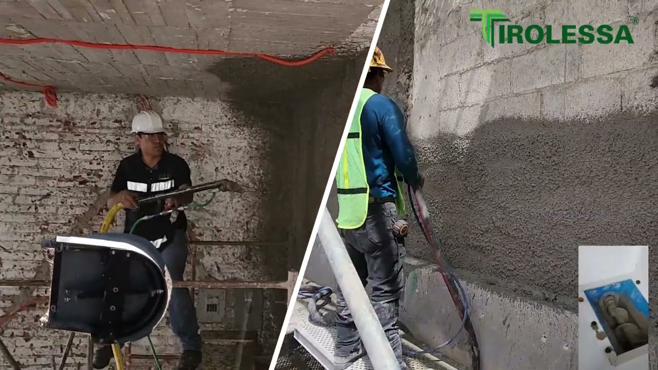 Sistema de lanzado de mortero con rotor o tornillo vs peristáltico