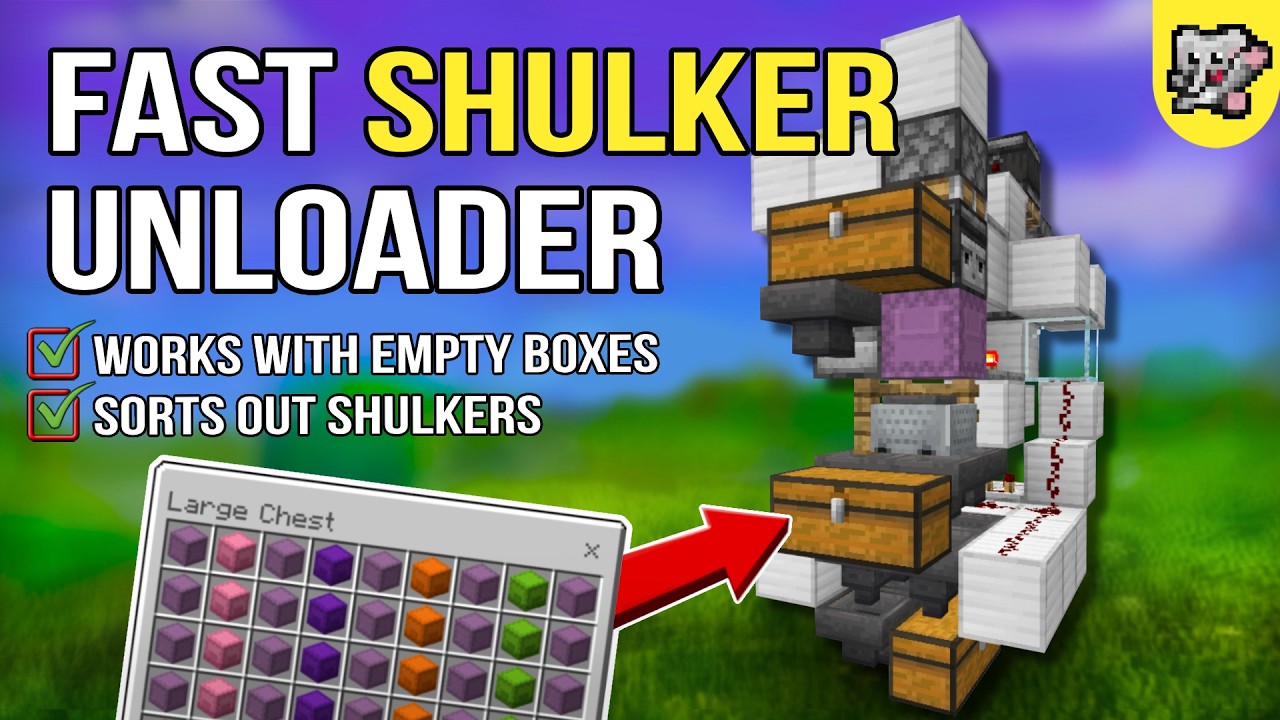 FAST Shulker Unloader with Fullness Checker & Box Sorter