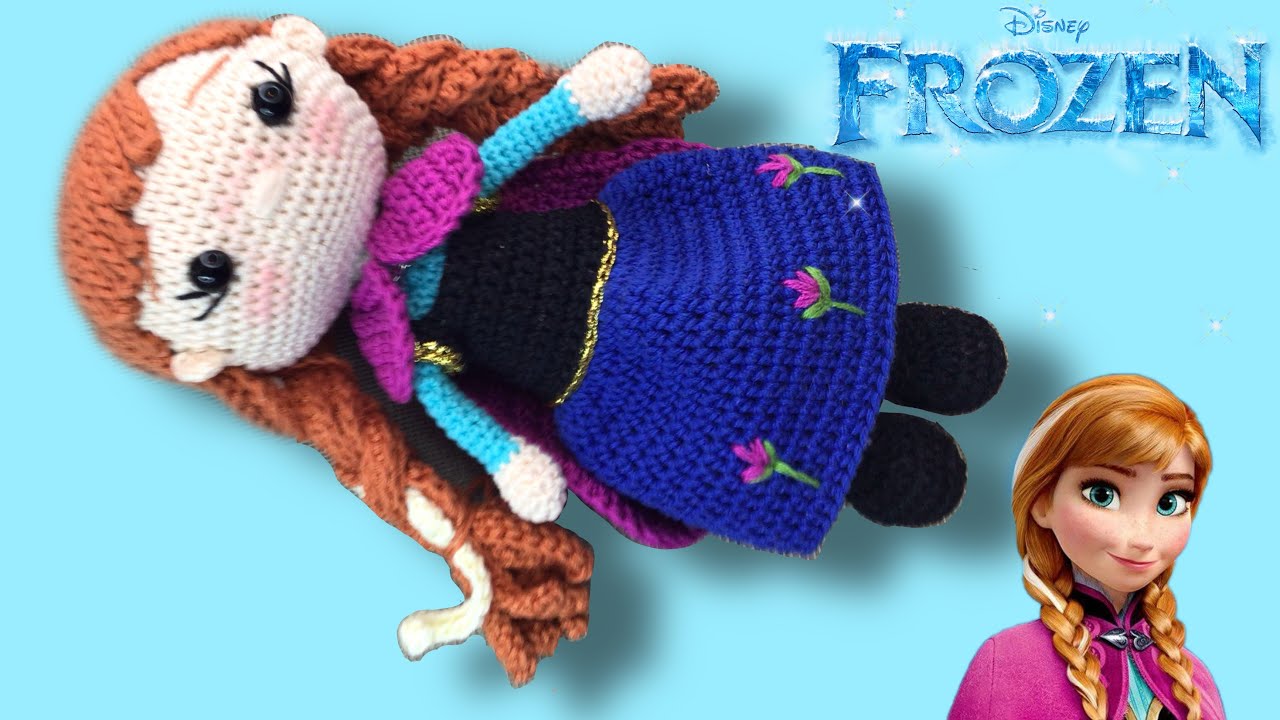 TUTORIAL | Anna Frozen Amigurumi | Parte 1 (🇺🇸🇧🇷) #ana #frozen #crochet