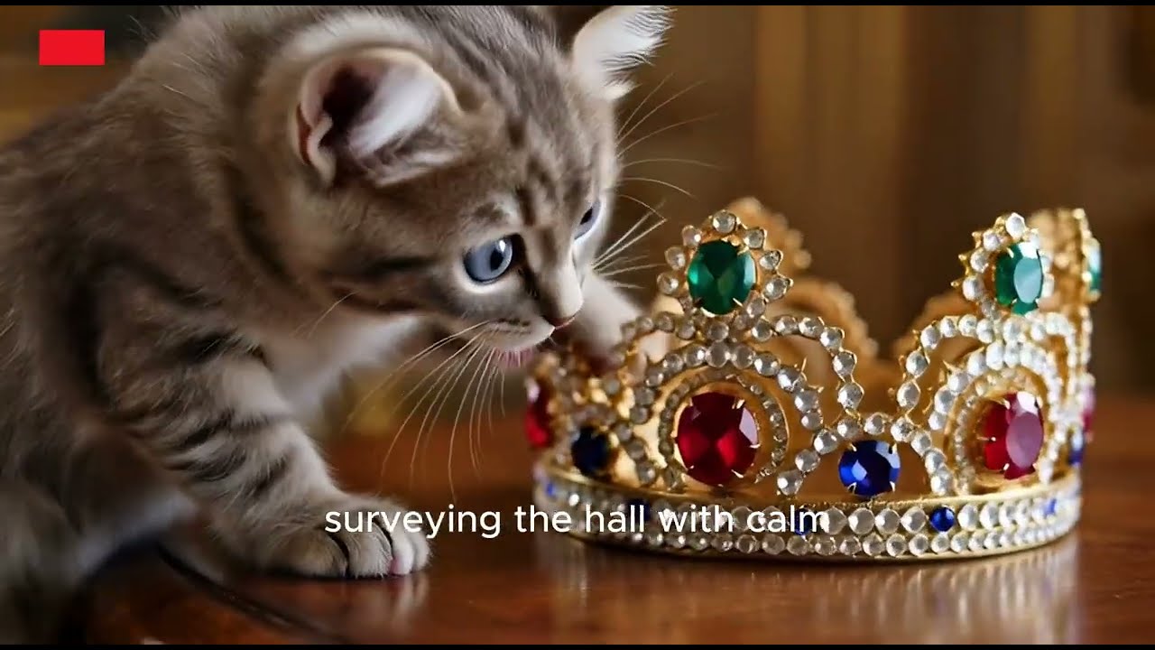 Tiny Royal Kittens Crowned in Golden Thrones | Adorable Kitten Coronation 🐾👑#catshorts #catv #usa