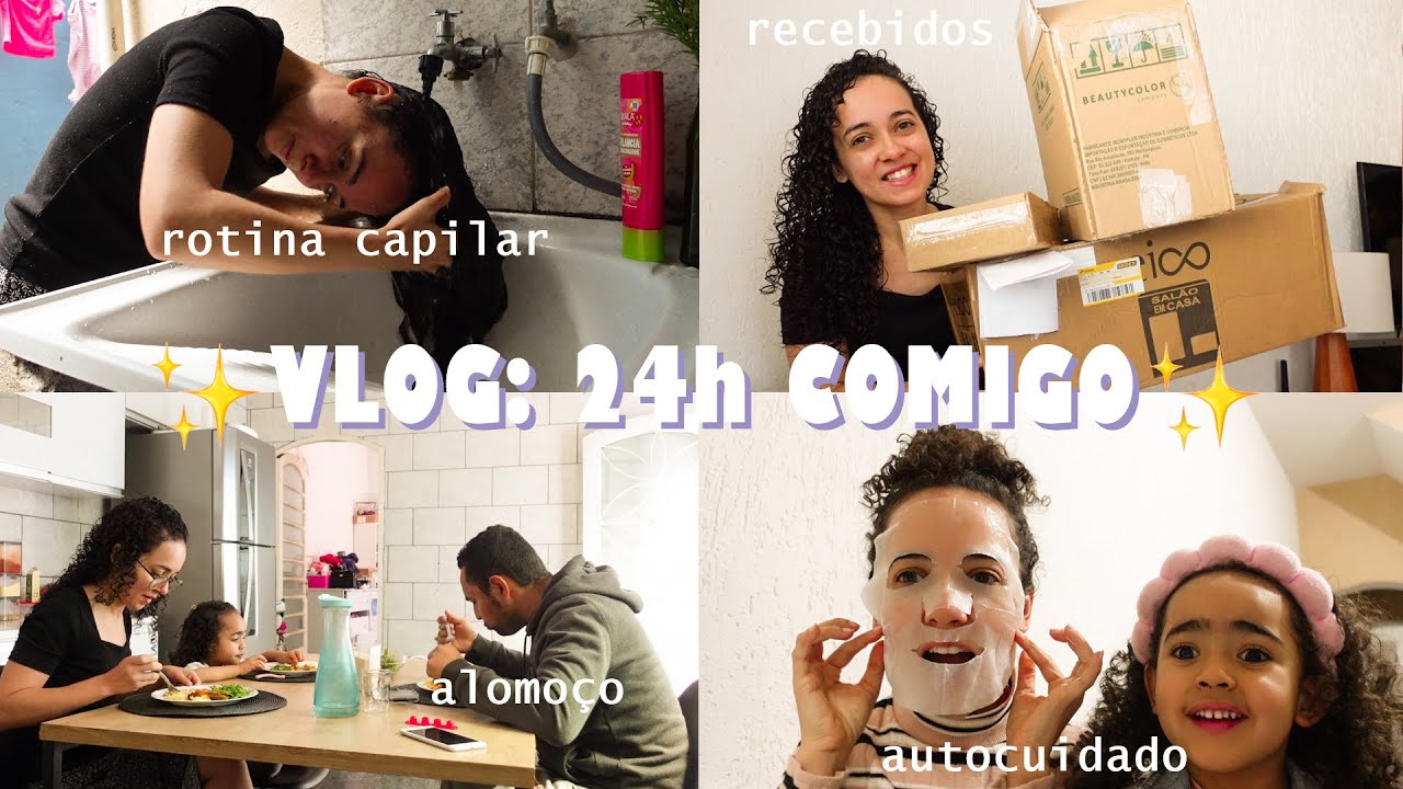 VLOG: UM DIA INTEIRO COMIGO, Rotina capilar, abrindo recebidos, cozinhando, autocuidado | Oeslanhiny