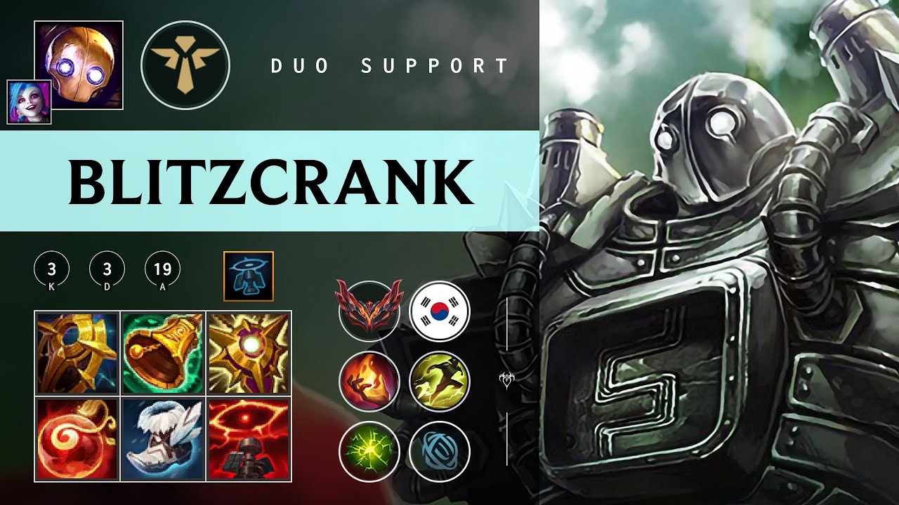 Blitzcrank Support vs Thresh - KR Grandmaster Patch 26.01