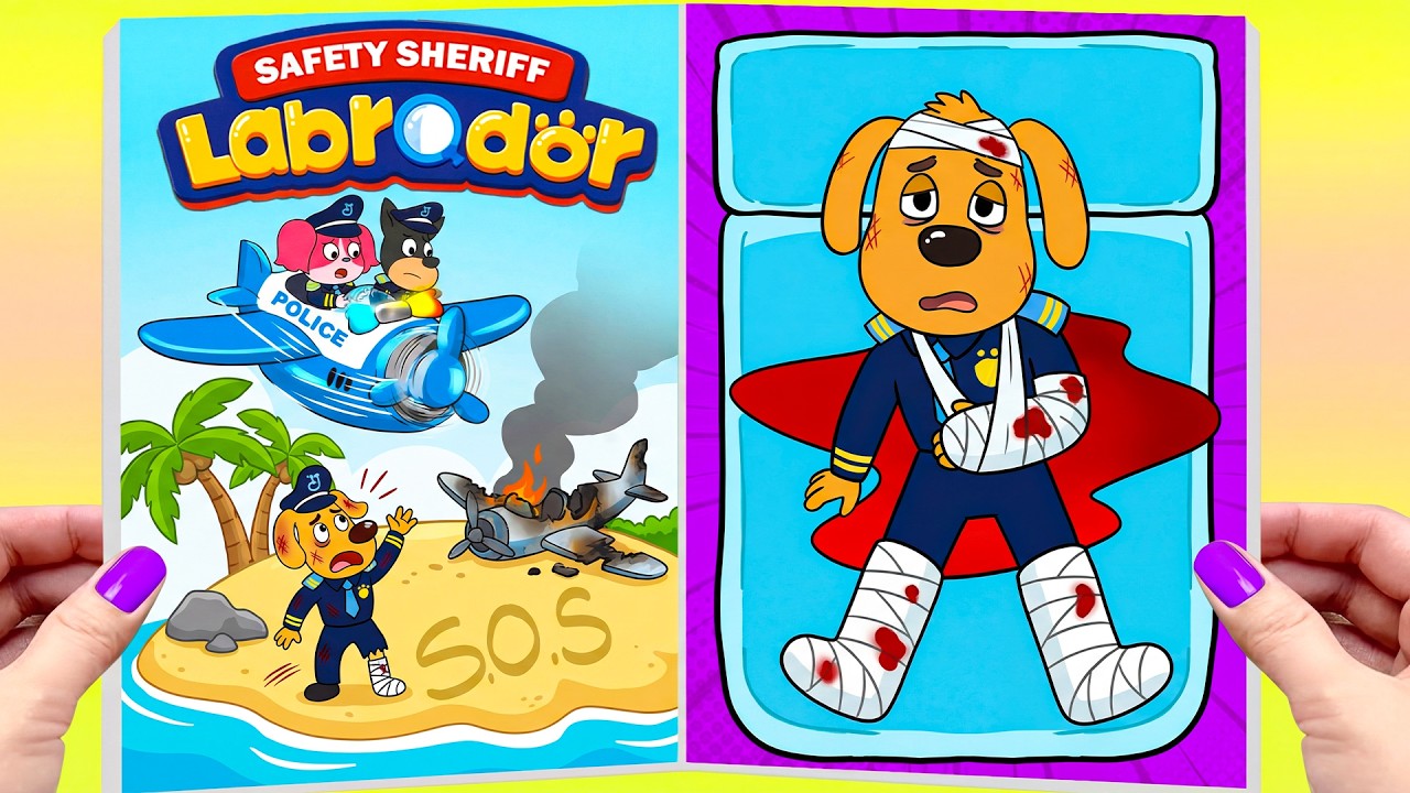 [ Paper DIY ] ❤️ Making Quiet Book | O.M.G! Sheriff Labrador Is Injured&hellip; Save Him NOW!