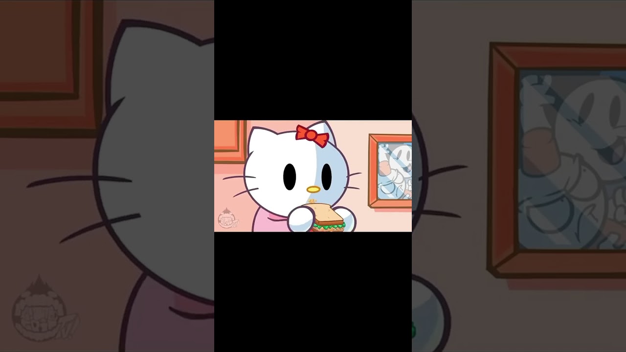 Just like hello kitty.🐱(no mouth)#hellokitty #cat #horrifying #cartoon