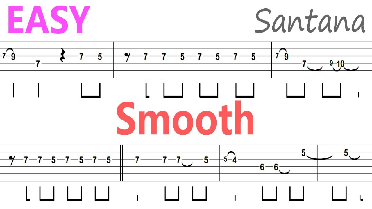 Santana - Smooth / Guitar Solo Tab+BackingTrack