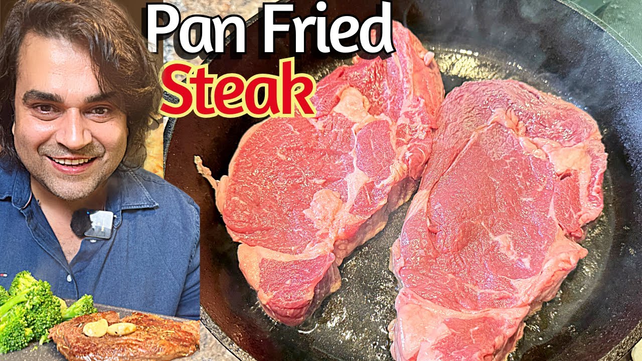 Perfect Pan Fried Ribeye Steak | Easy Cast Iron Ribeye with Garlic Butter & Rosemary