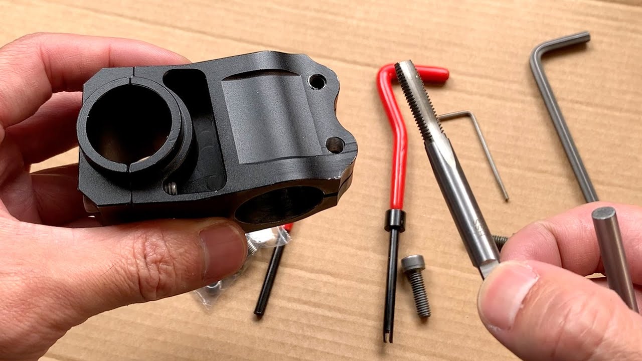 how to fix a stripped thread on a bike stem using a HELICOIL kit