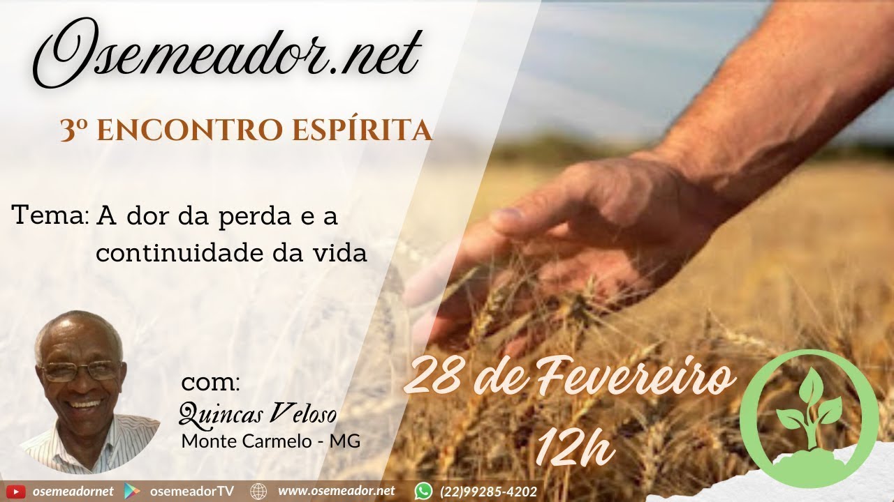 A dor da perda e a continuidade da vida - 28 02 26 Quincas Veloso - Monte Carmelo/MG