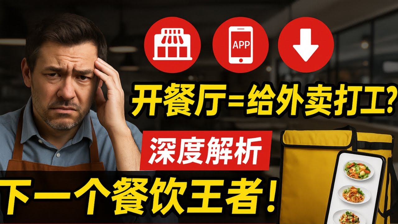开餐厅的都在给外卖平台打工？深度解析餐饮业三大致命陷阱：商场红利消失、高额抽佣、替代效应，看懂这三把标尺才能找到下一个餐饮王者！