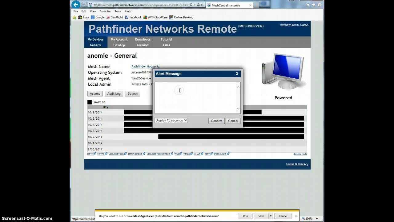 MeshCentral Demonstration