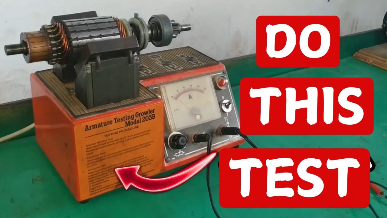 How to TEST Your Car Starter Motor Armature with a GROWLER tester!