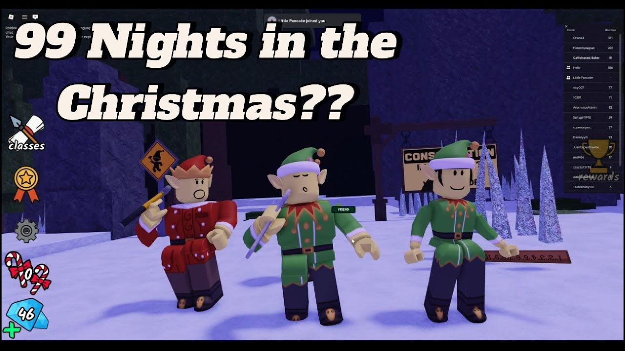 Roblox! 99 Nights in the christmas edition!!!
