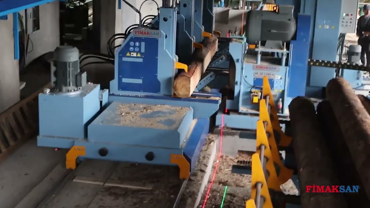 Montenegro Sawmill increases production with Fimaksan Machinery - cutting 8m length log