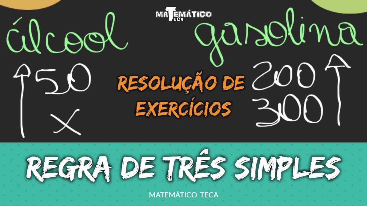 Regra de três simples (Exercícios Resolvidos)