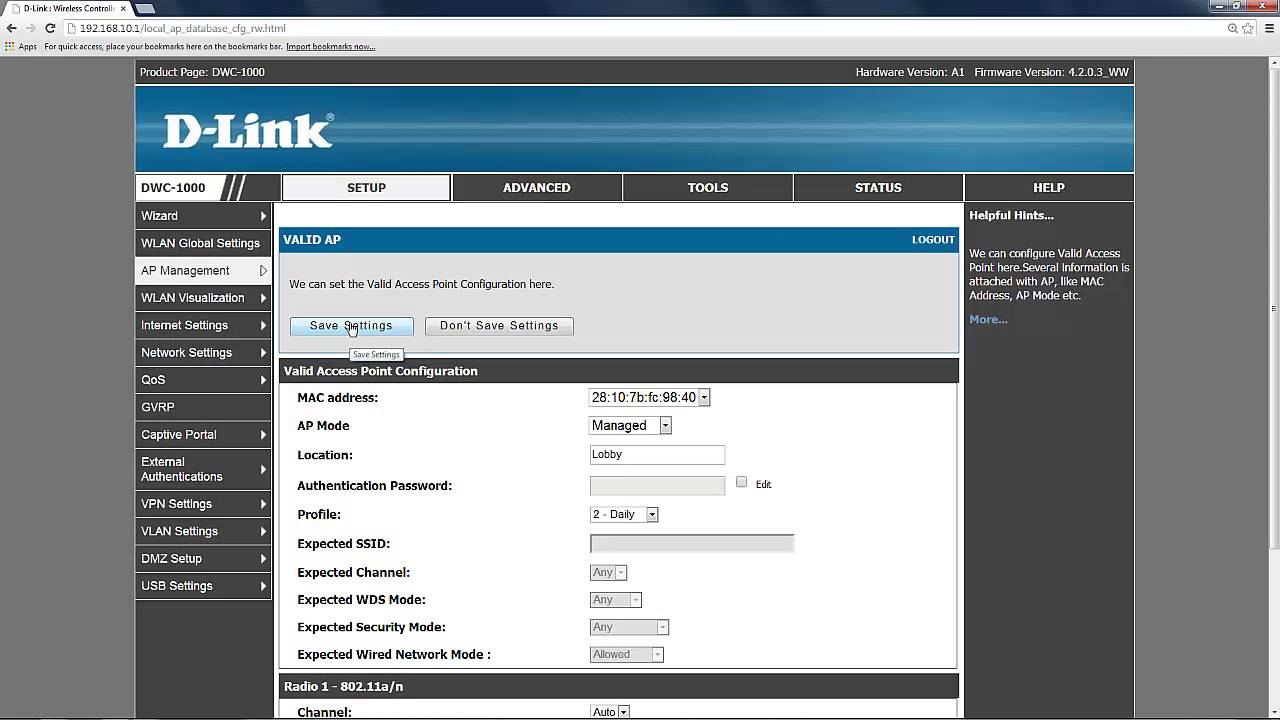 How to Create a Profile and Deploy It  to Your Access Point using the DWC 1000