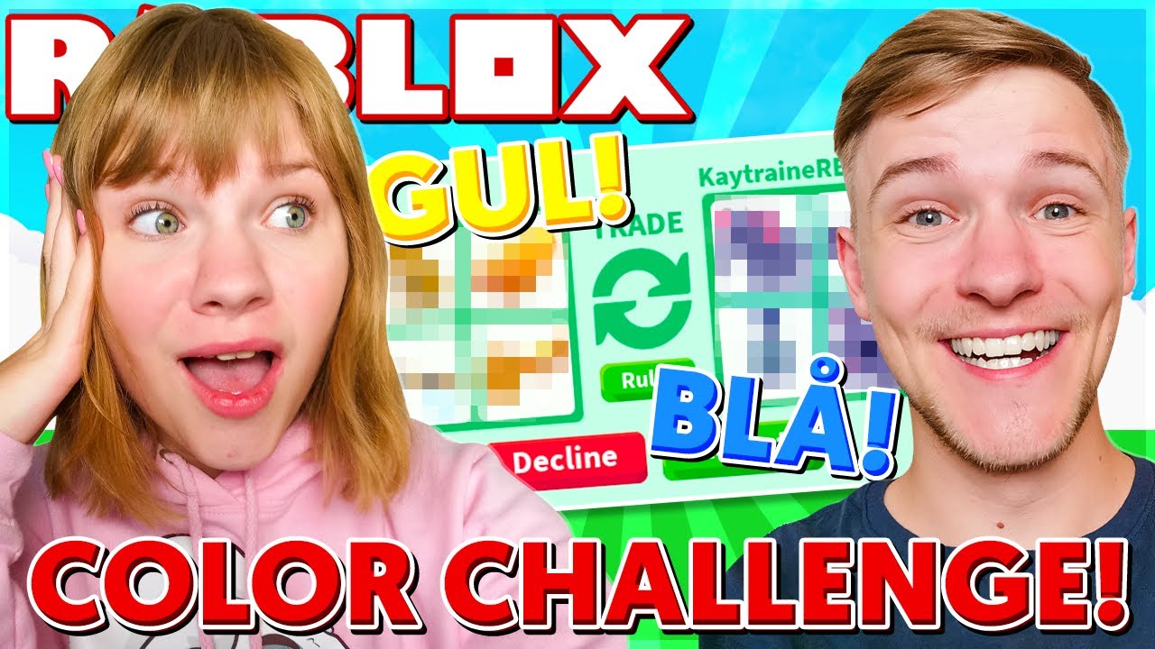 CRAZY COLOR CHALLENGE MOD KAYTRAINE! *10 LEGENDARY* | Adopt Me Roblox Dansk