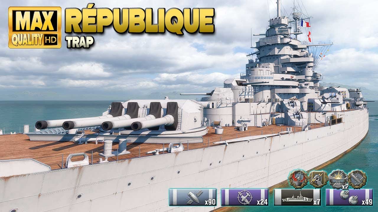 линкор République: Один хороший ход решает исход матча - World of Warships
