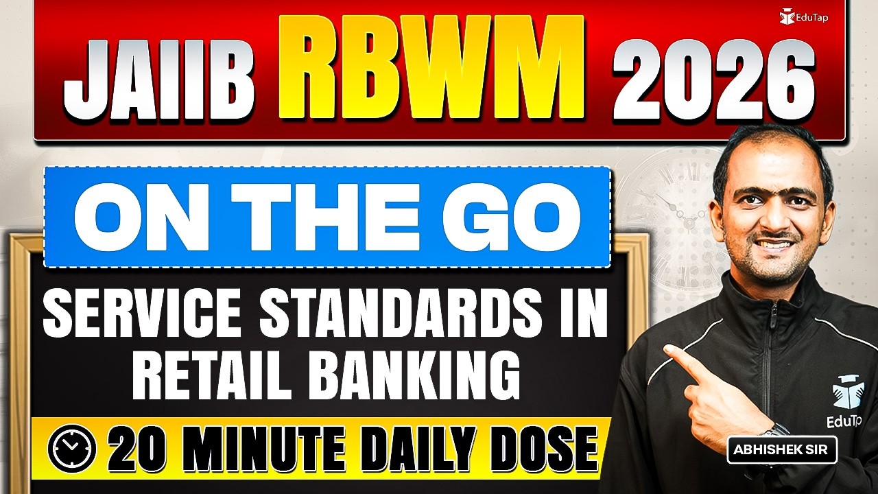 JAIIB RBWM Online Free Classes 2026 | Service Standards In Retail Banking Concept & Question