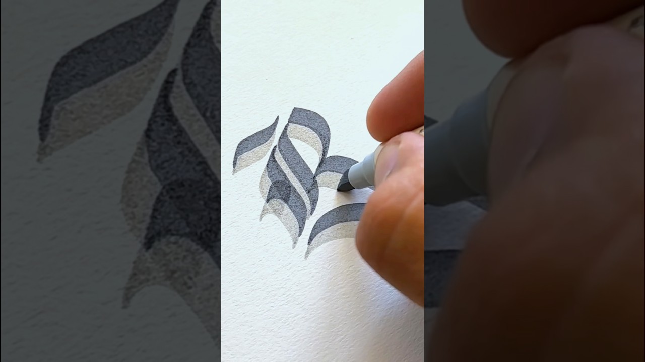 Still obsessed with 3D Blackletter #calligraphy #handwriting #gothicstyle #3dlettering #blackletter