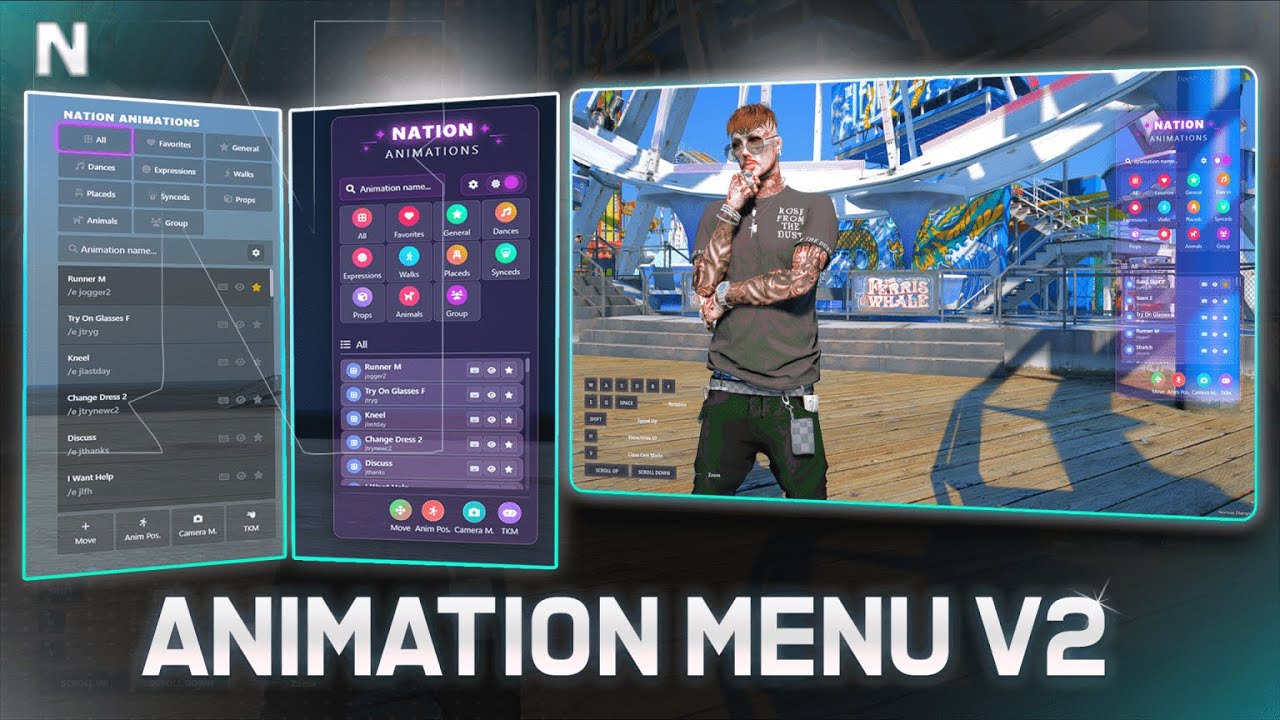 FiveM Animation Menu ( Custom Dances, Custom Emotes, Camera Mode, Animpos AND MORE !)