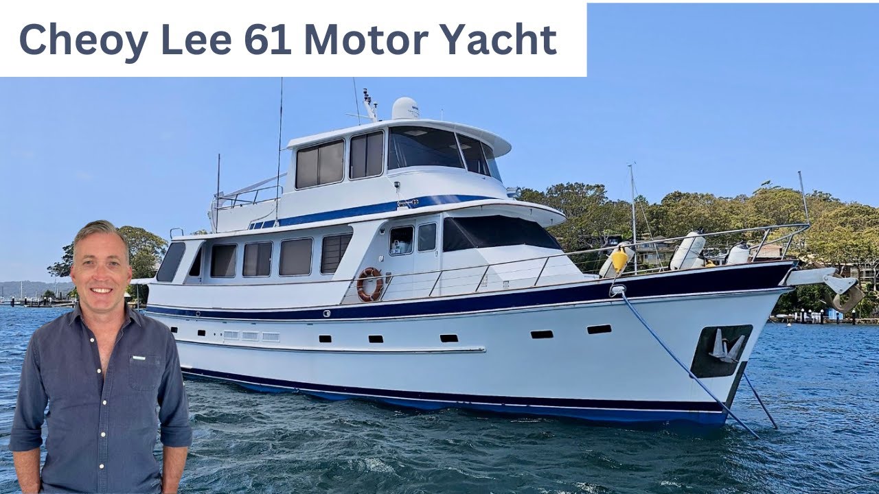 $410,000 LIVEABOSRD YACHT! CHEOY LEE  62 YACHT TOUR 