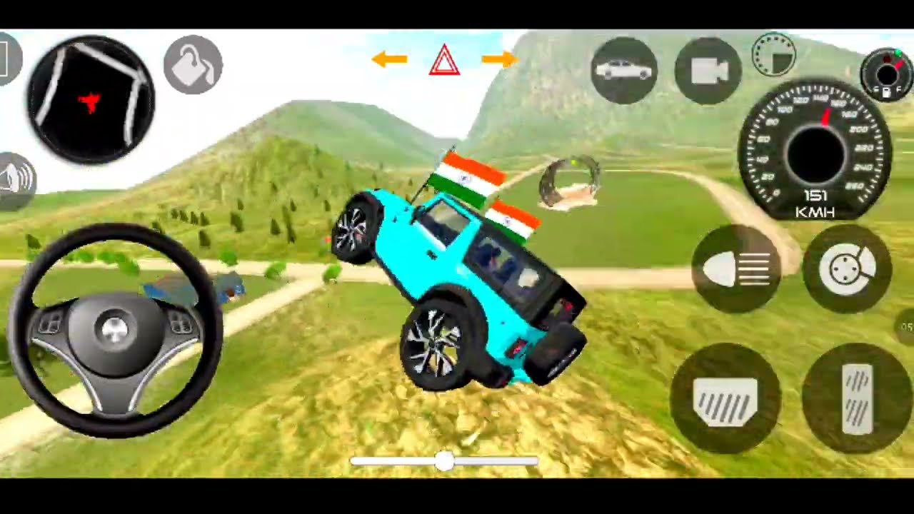 Modified Mahindra Thar Car Games: Indian Car (Gadi Wala Games) Blue 💙 Thar games 