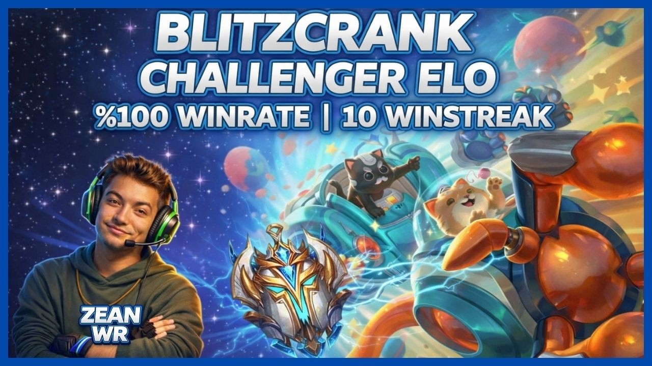 CHALLENGER ELO %100 WINRATE! ⚡️ 10 MAÇLIK BLITZCRANK SERİSİ - Lol Wild Rift