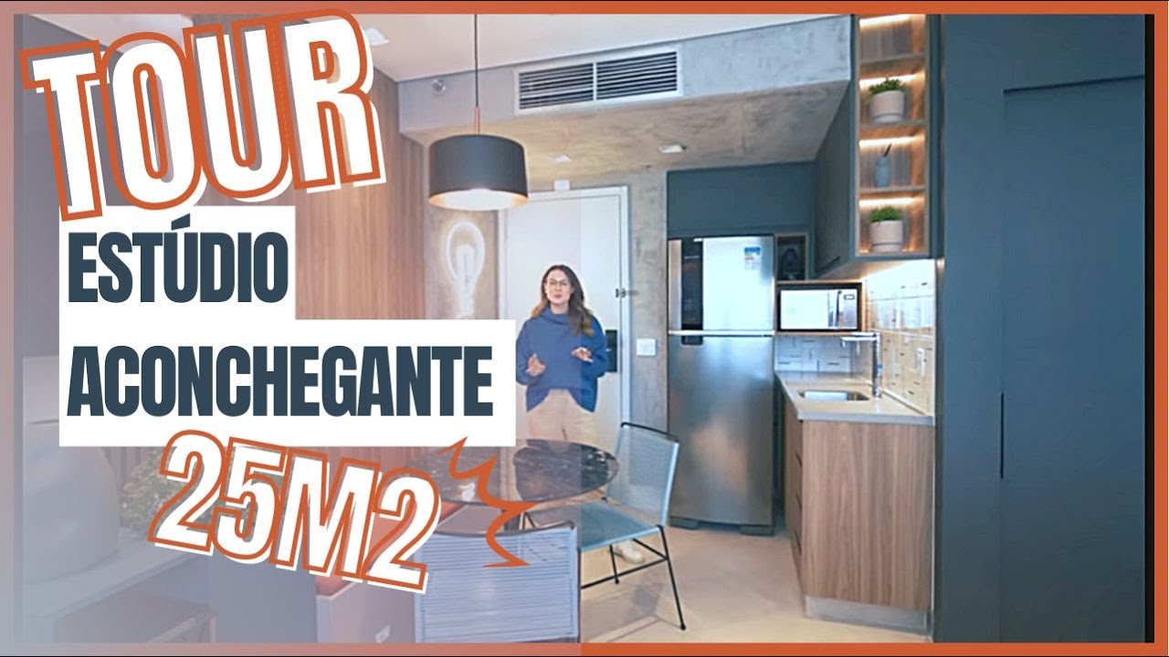 TOUR| ESTÚDIO ACONCHEGANTE DE 25M2!