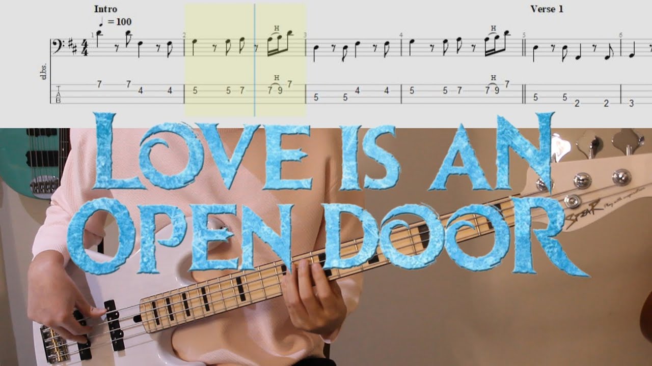 겨울에 듣는 디즈니 베이스│LOVE IS AN OPEN DOOR│겨울왕국│사랑은 열린 문│BASS TAB