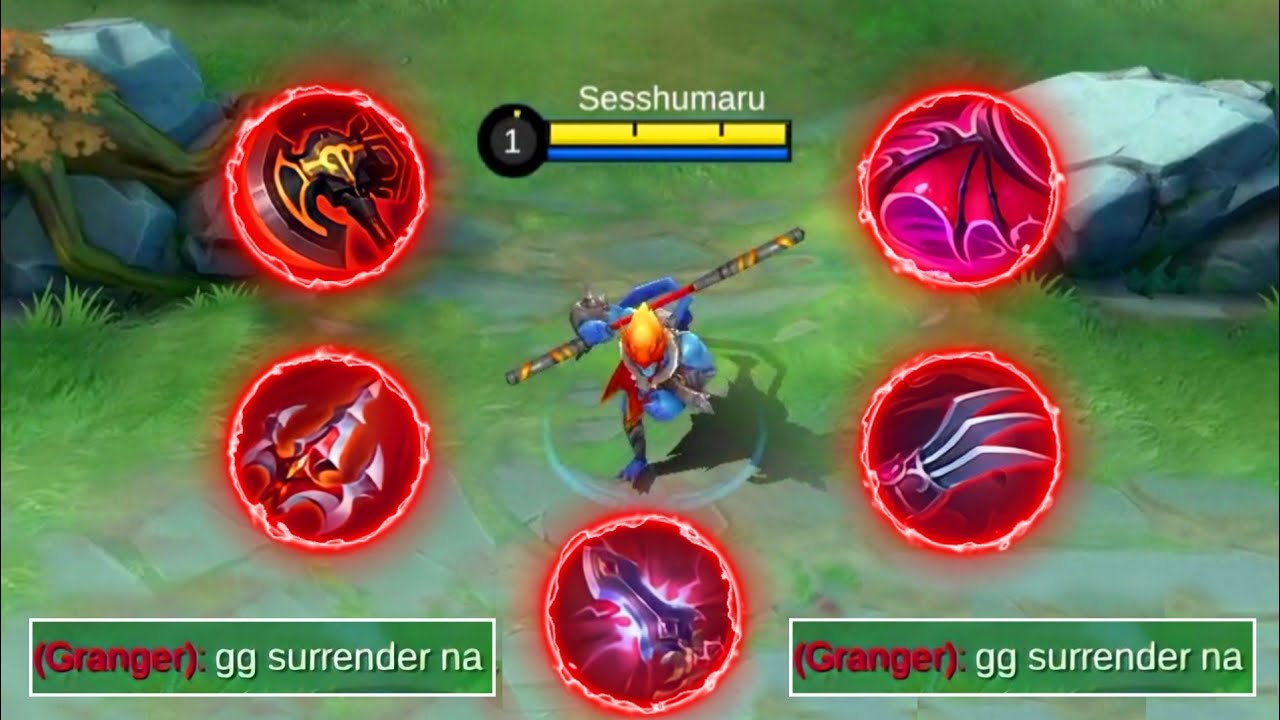 RED BUILD + TOP GLOBAL SUN ?? | ENEMY AUTO SURRENDER??? | MLBB