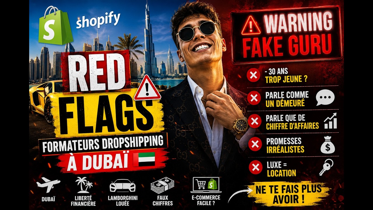 🚨 LES RED FLAGS DES &ldquo;FORMATEURS DROPSHIPPING&rdquo; &Agrave; DUBA&Iuml; (&Agrave; FUIR ABSOLUMENT) 😳