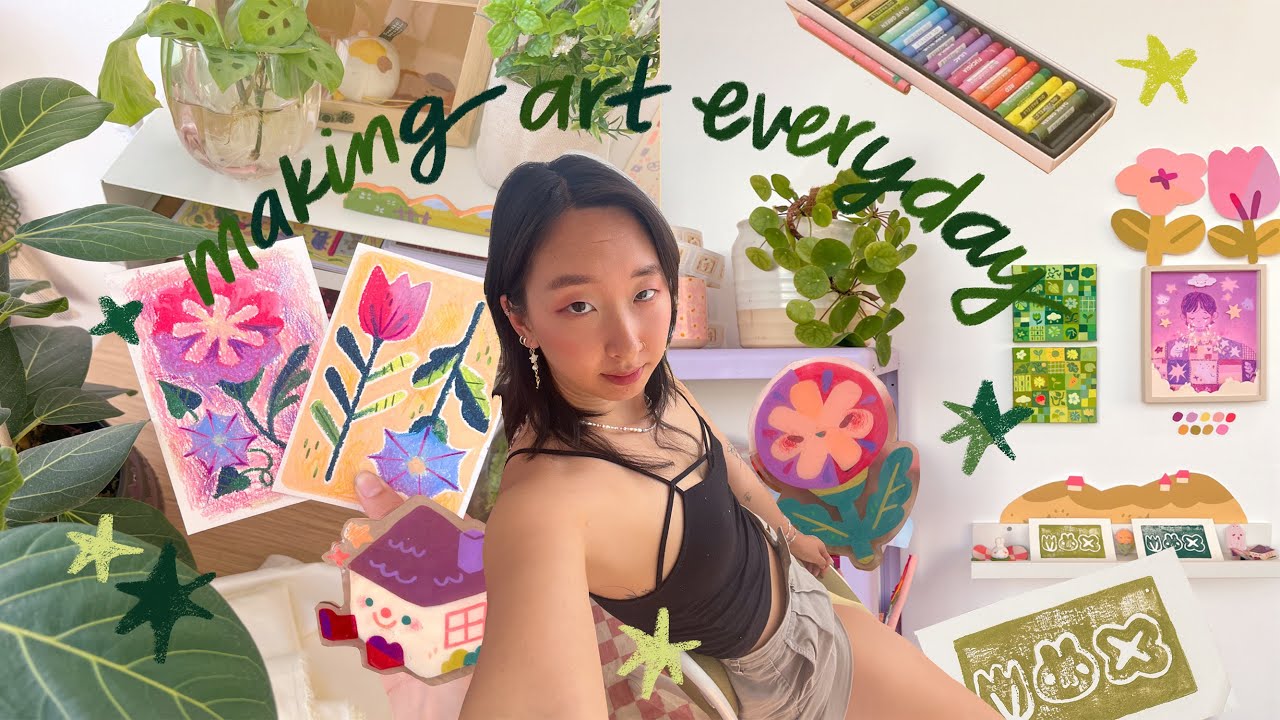 Making Art Everyday For A Week ✦☆彡 Studio Vlog